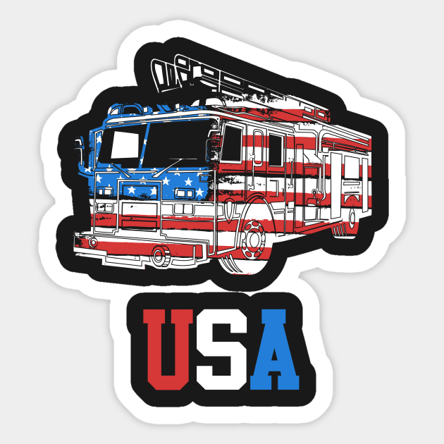 Fire Truck Sticker by mikevdv2001